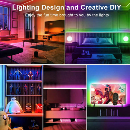 TJOY LED Lights for Study Room and Computer Desk – 24V Low Glare RGB Strip with App Scheduling