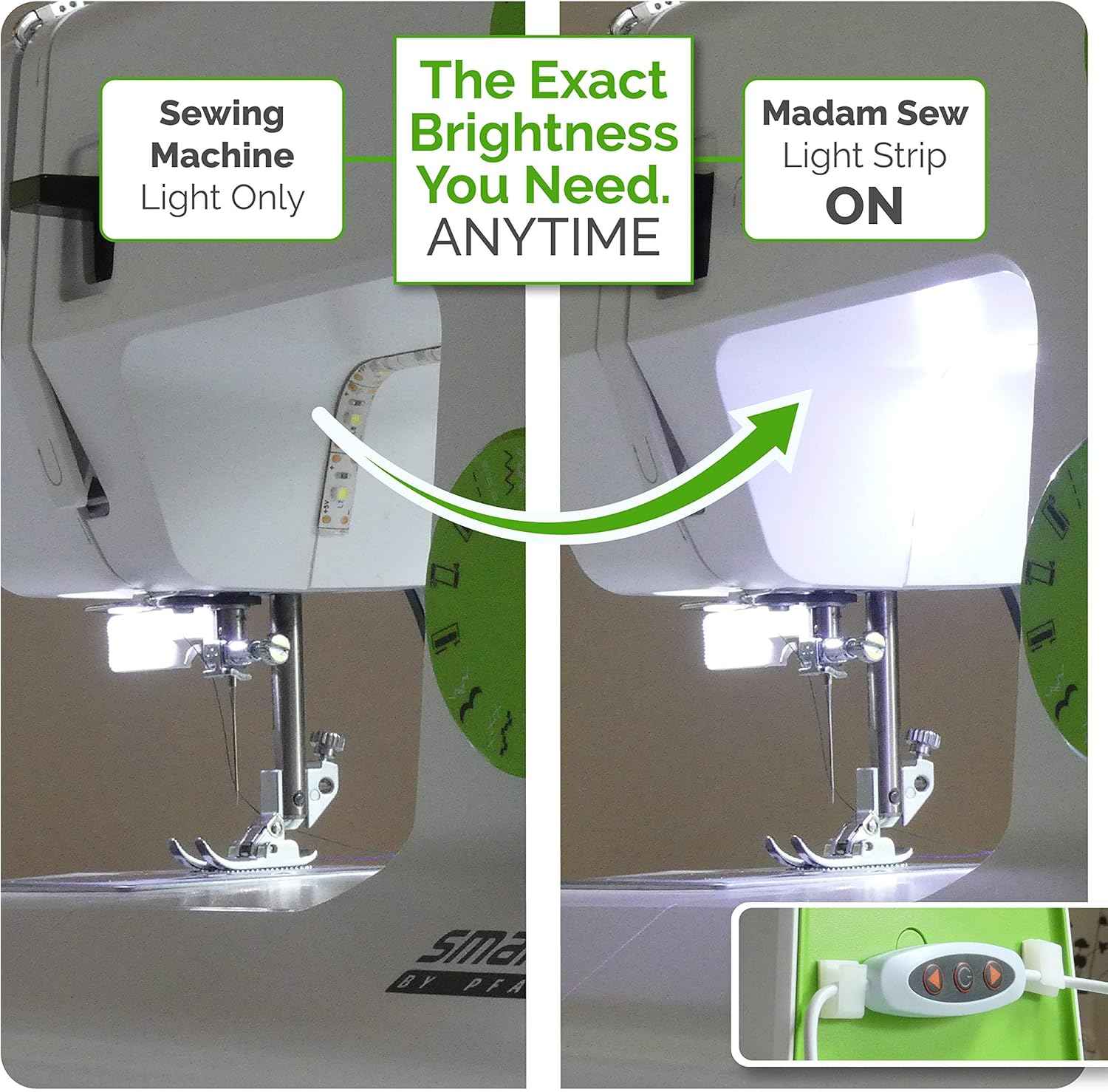 Madam Sew LED Sewing Machine Light Strip – Bright Task Lighting for Home Sewing Studio and Focused Crafting Sessions