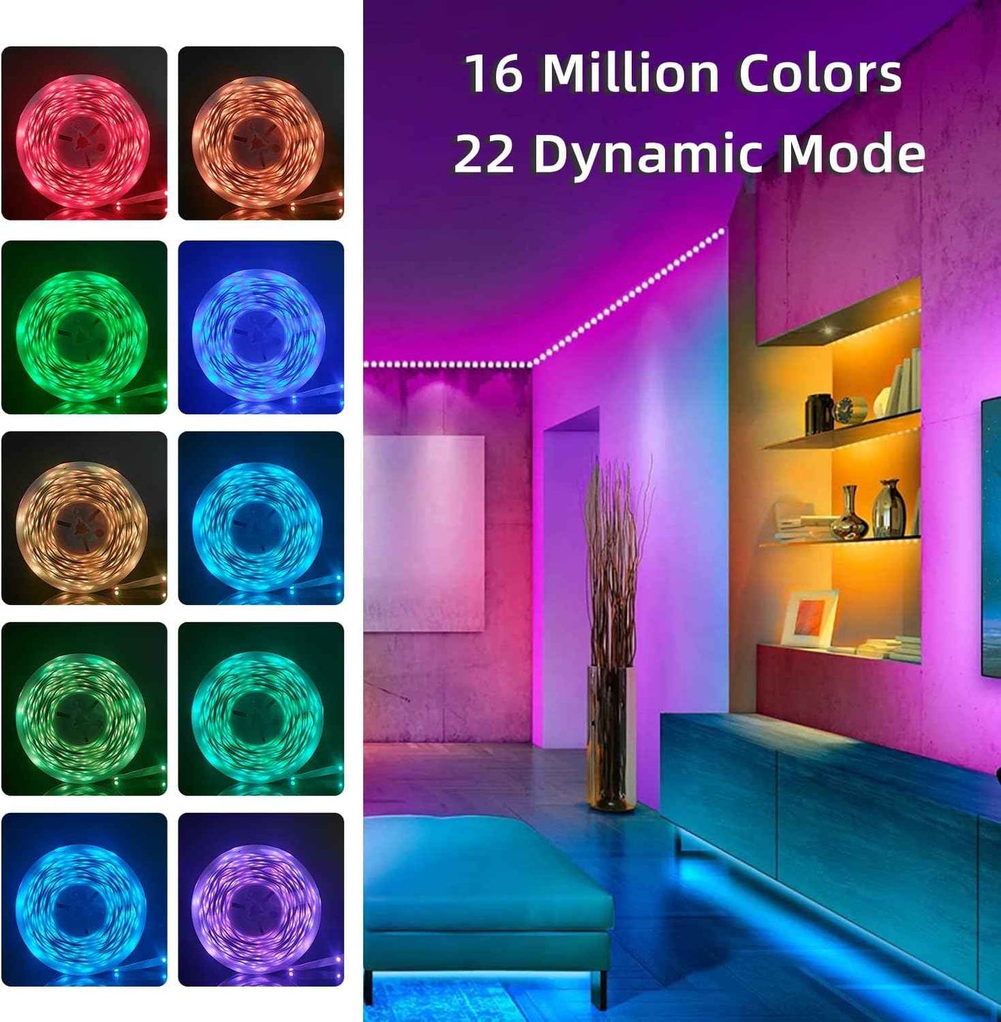 LuminNest Smart LED Strip Lights – Thoughtful Housewarming Gift for Her and Him, RGB Music Sync
