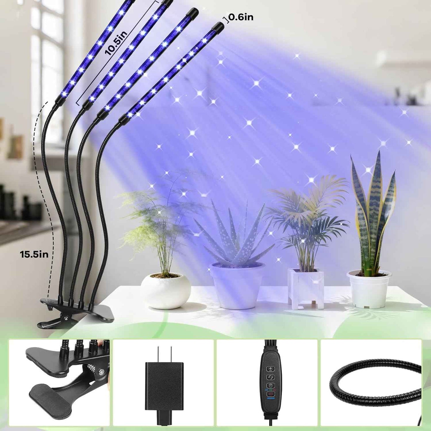 SANSI Grow Light – Desktop Plant Companion for Home Office Focus and Steady Workday Ambiance