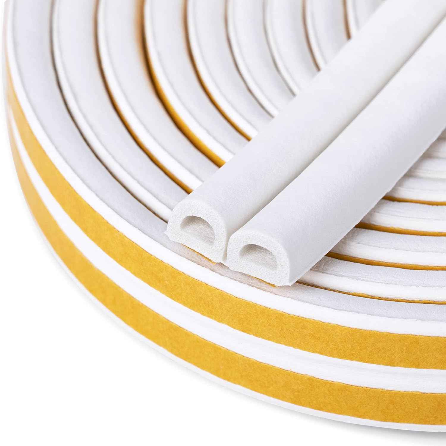 CloudBuyer D-Type Foam Seal – Stylish Living Room Window Weatherstrip, Brown Self-Adhesive Frame Protector