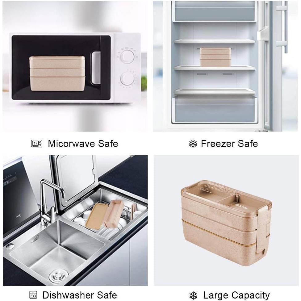 Iteryn_Bento_Adults_Lunch_Box,_Stackable,_3-In-1_Compartment_-_Wheat_Straw,_Leakproof_Eco-Friendly_Meal_Prep_Containers_Tableware