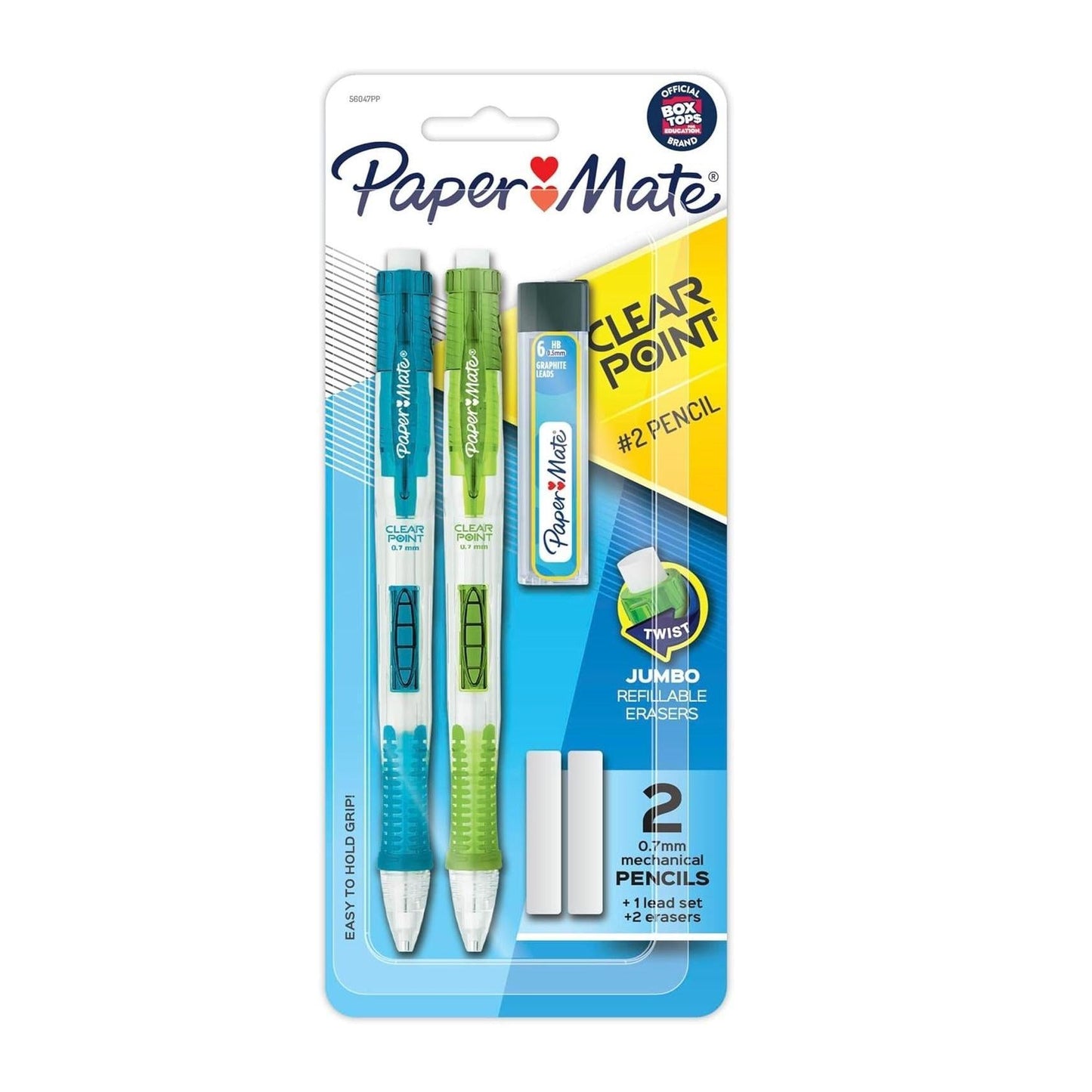 Paper_Mate_Clearpoint_Mechanical_Pencils_0.7mm,_2_Pencils,_School_Supplies,_Teacher_Supplies,_Drawing_Pencils,_1_Lead_Refill_Set,_2_Erasers