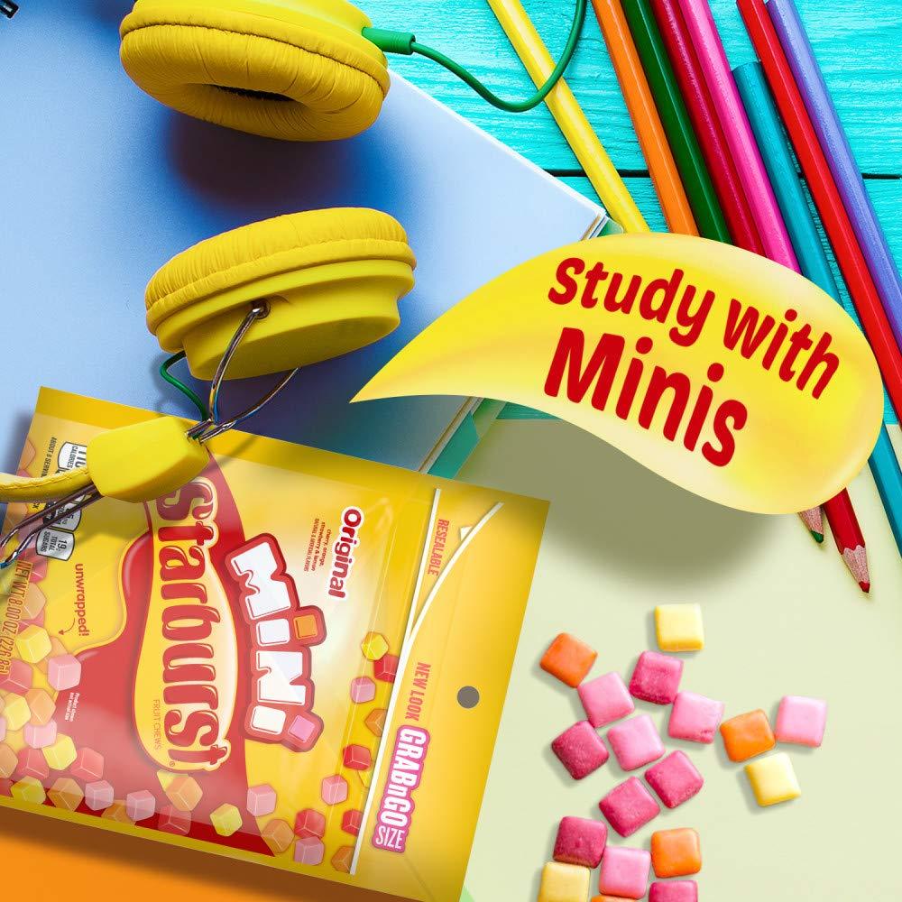 STARBURST_Original_Minis_Fruit_Chews_Candy,_8-Ounce_Grab_N_Go_Size_Resealable_Bag_(Pack_of_8)
