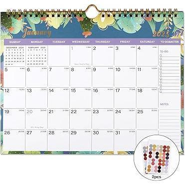 Lbylyhxc_2024-2025_Calendar_-_Includes_July_2024_to_December_2025-18_Monthly_Wall_Calendar_2024-2025,_11_x_8.5_Inches.Thick_Paper_with_Julian_Dates_and_Block_for_New_Year_and_Christmas_Presents_(2024-2025_wall_calendar_colorful)