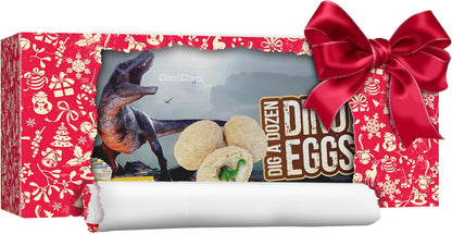 Dan&Darci Dig a Dozen Dino Egg Kit – Safe Screen-Free STEM Toy for Kids Ages 3-12 in Playroom and Bedroom