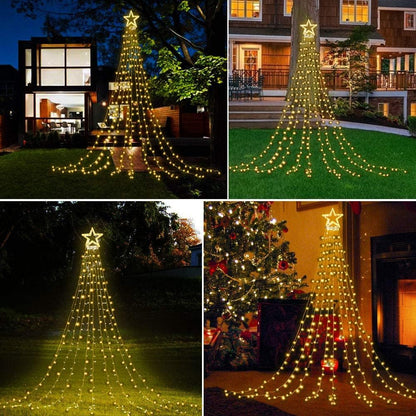 DANLI Star String Lights — 320 LED Hanging Star Fairy Light for Window Frame and Indoor Holiday Aesthetic, Timer & Remote