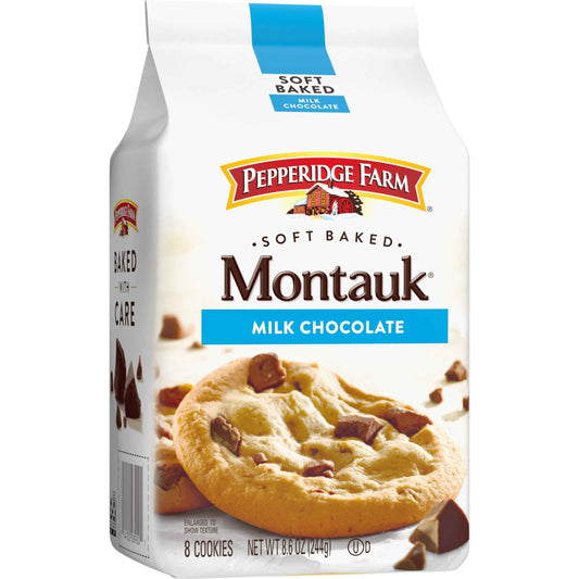Pepperidge Farm Soft Baked Newport Dark Chocolate Cookies with Sea Salt – Lunchbox Friendly Snack for School
