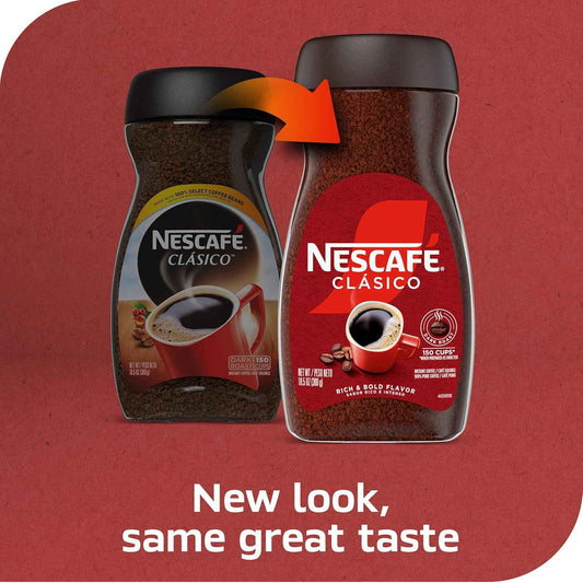 NESCAFÉ CLÁSICO Instant Coffee – RV and Road Trip Brew, Resealable Canister for Open-Air Mornings
