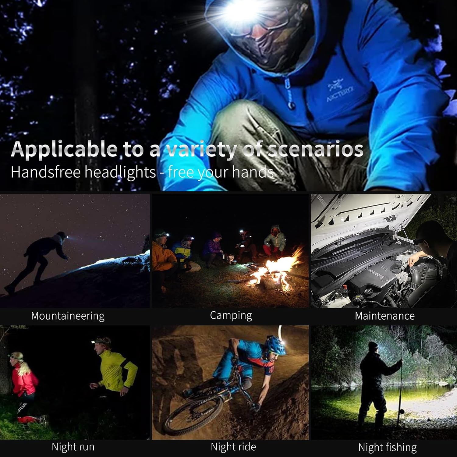 DARKBEAM COB Floodlight Headlamp – Practical Gift for Dad on Father's Day, Birthdays and Retirement