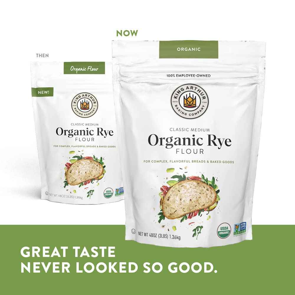 King Arthur Baking Organic Medium Rye Flour 3 lb – Mindful Sourdough Starter Feeding Ritual for Slow Living Home Bakers