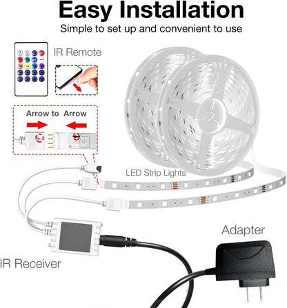 DAYBETTER RGB Light Strip – Flameless Kids Room Ambience Lighting with Built-In Sleep Timer