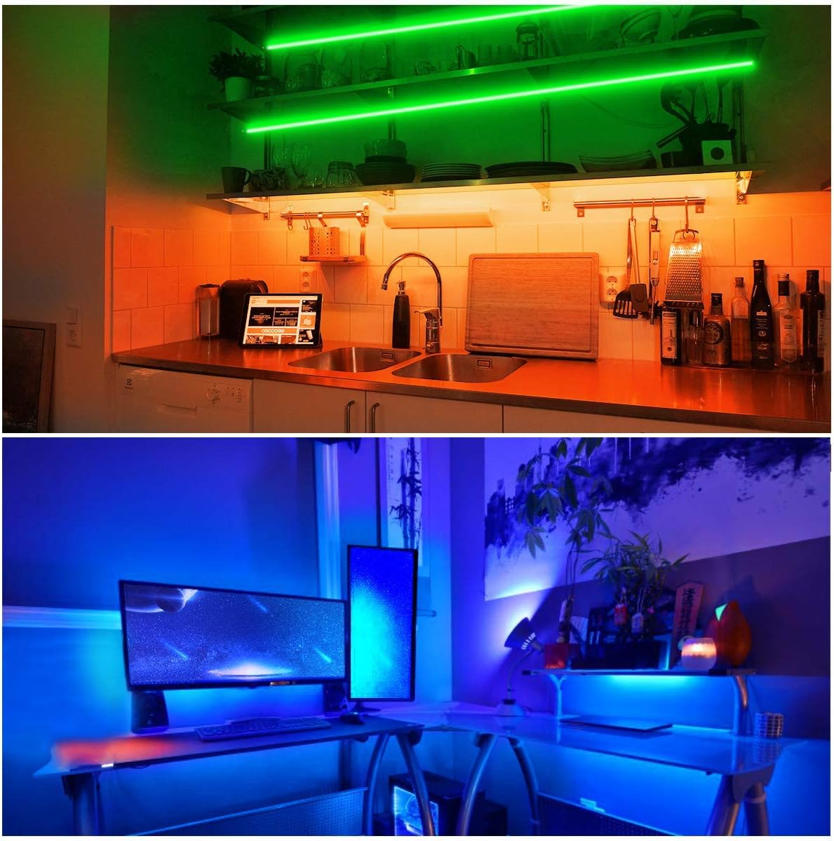 DAYBETTER Waterproof LED Strip Lights – Housewarming Gift for Women and Moms with 32.8ft of Customizable Color