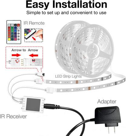 DAYBETTER WiFi LED Strip Lights – Behind TV Backlight & Shelf Accent Lighting, Alexa Compatible RGB Decor