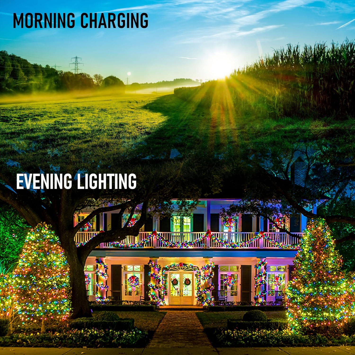 Dazzle Bright Multi-Color Solar Fairy Lights – Romantic Valentine's Day Gift for Her, Waterproof Outdoor String Lights