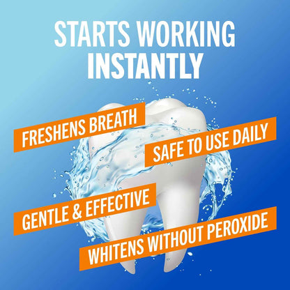 TheraBreath Whitening Mouthwash Dazzling Mint – Nightly Self-Care Rinse for Stain-Free Smiles, 1 Liter