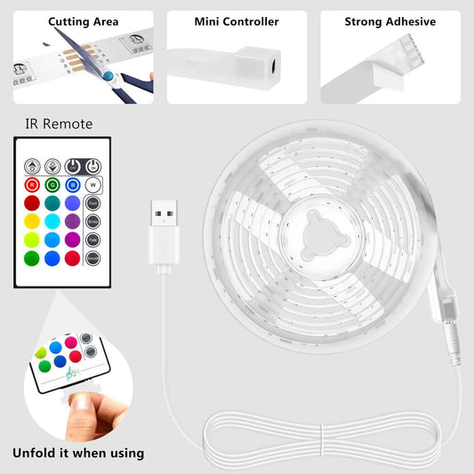PANGTON VILLA TV LED Backlight – Home Office Bias Lighting to Reduce Eye Strain During Long Workdays