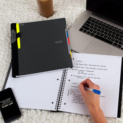 Five_Star_Spiral_Notebook_+_Study_App,_5_Subject,_College_Ruled_Paper,_Advance_Notebook_with_Spiral_Guard,_Movable_Tabbed_Dividers_and_Expanding_Pockets,_8-1/2"_x_11",_200_Sheets,_Black_(73144)