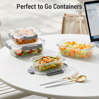 Dealusy 20-Piece Glass Food Container Combo – Streamlined Prep for Intentional Home Cooks