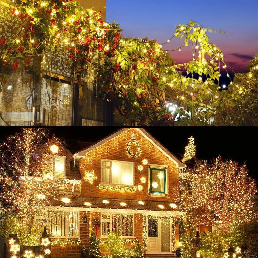 Decute 164ft Christmas String Lights – Thoughtful Birthday Gift for Mom, Green Wire Starry Lights with Timer and Remote