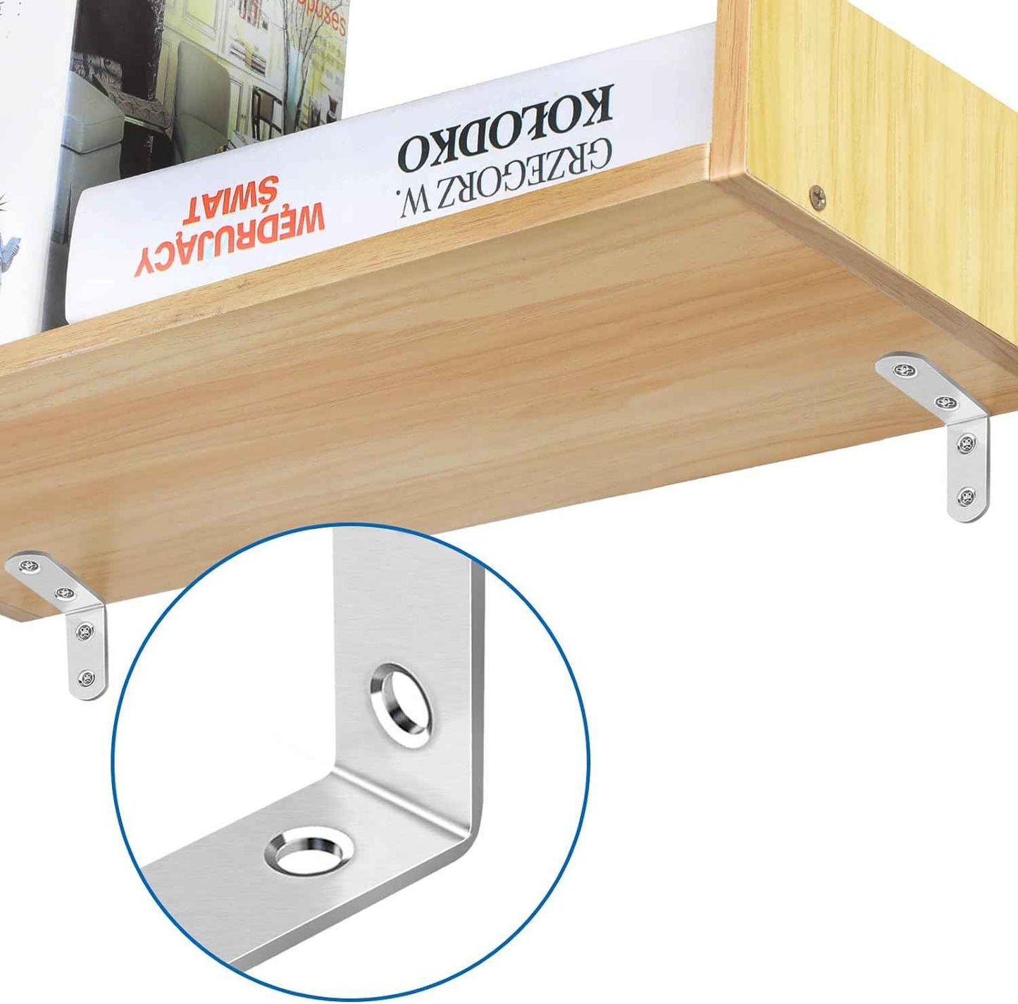 HENSUN L Bracket Set – Child-Safe Furniture Repair, Rounded Edge Stainless Steel Braces for Wobbly Chairs and Tables