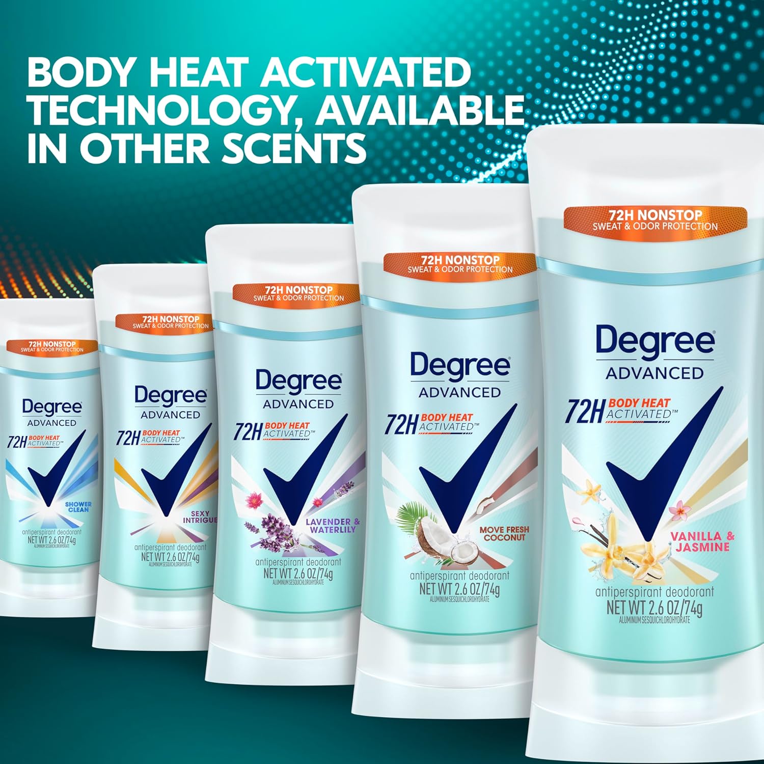 Degree Advanced Protection Vanilla & Jasmine Antiperspirant for Women – Self-Care Nightly Ritual for Lasting Freshness