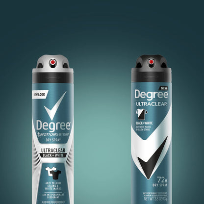 Degree Men Dry Spray Antiperspirant 3.8 oz (Pack of 3) – 72-Hour Sweat Protection for Patio Days and Camping Trips