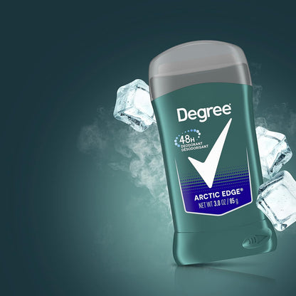 Degree Men Original Arctic Edge Deodorant 48-Hour Odor Protection Aluminum-Free Twin Pack for Sensitive Skin Daily Self-Care