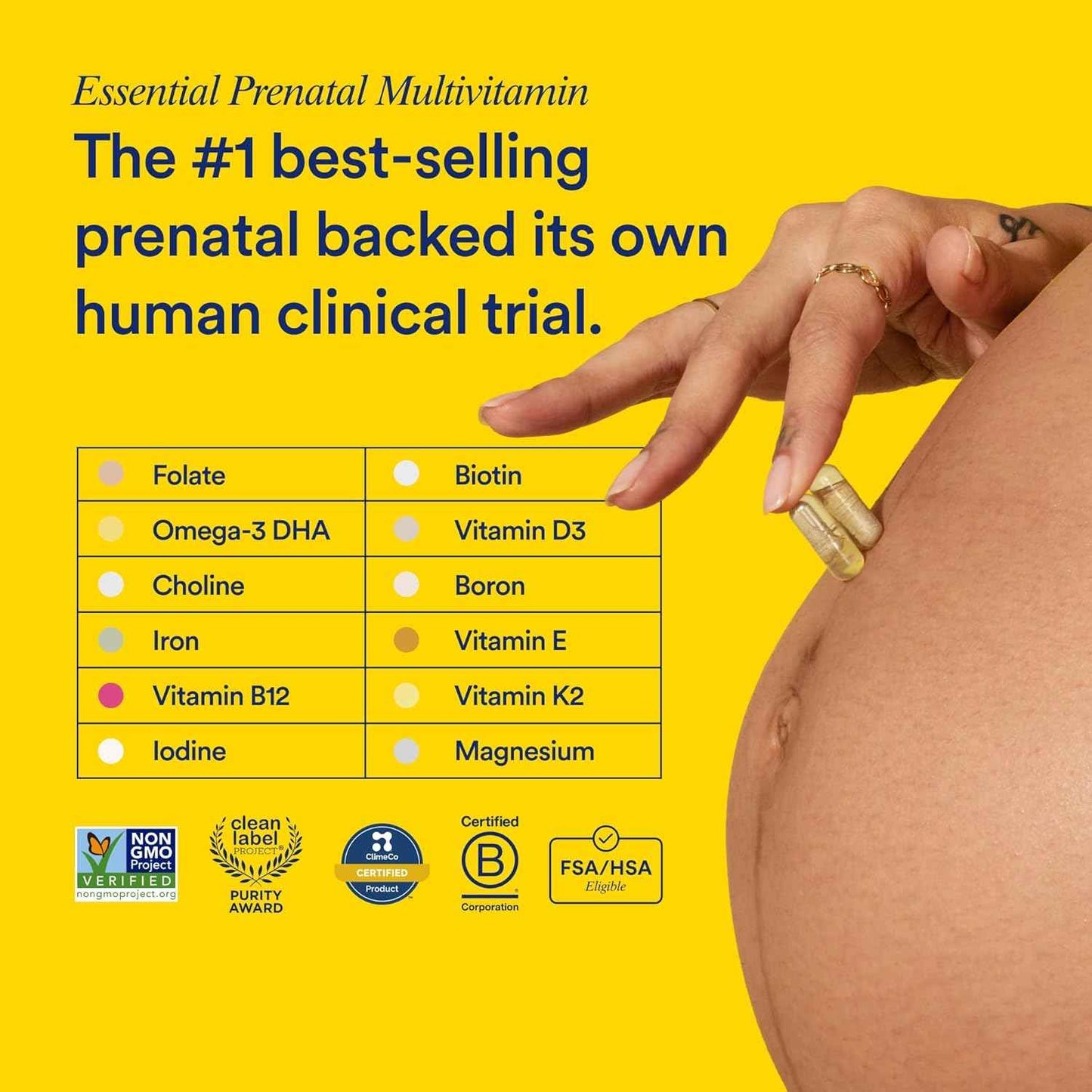 Ritual Prenatal Vitamin – Housewarming Gift for the Mom-to-Be, Premium Clean-Label Supplement