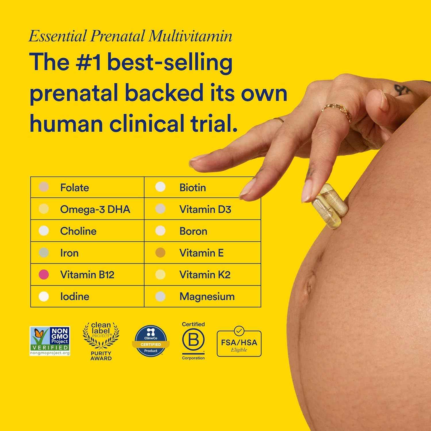 Ritual Prenatal Vitamin – Housewarming Gift for the Mom-to-Be, Premium Clean-Label Supplement