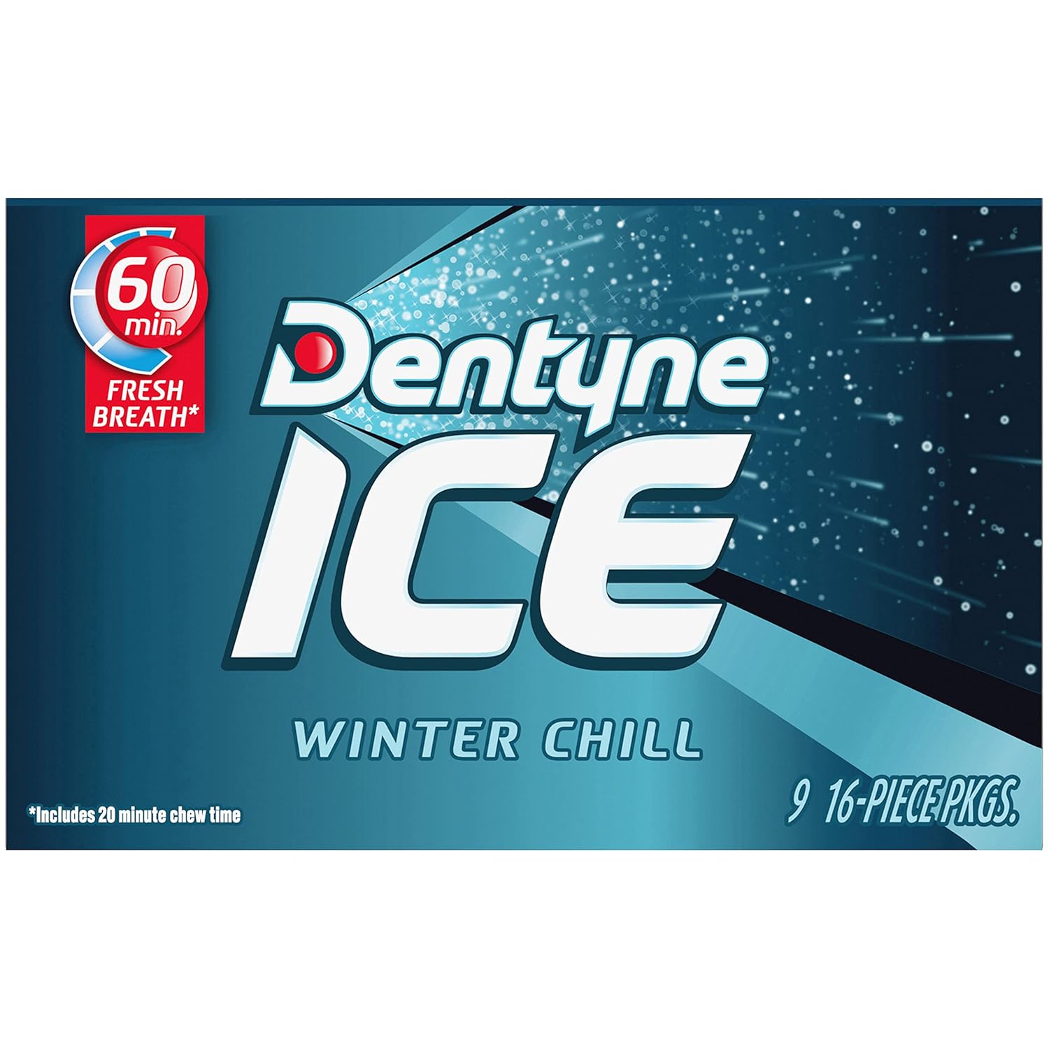 Dentyne Ice Winter Chill Sugar-Free Chewing Gum – Individually Wrapped Mints for Tailgates and Rest Stops