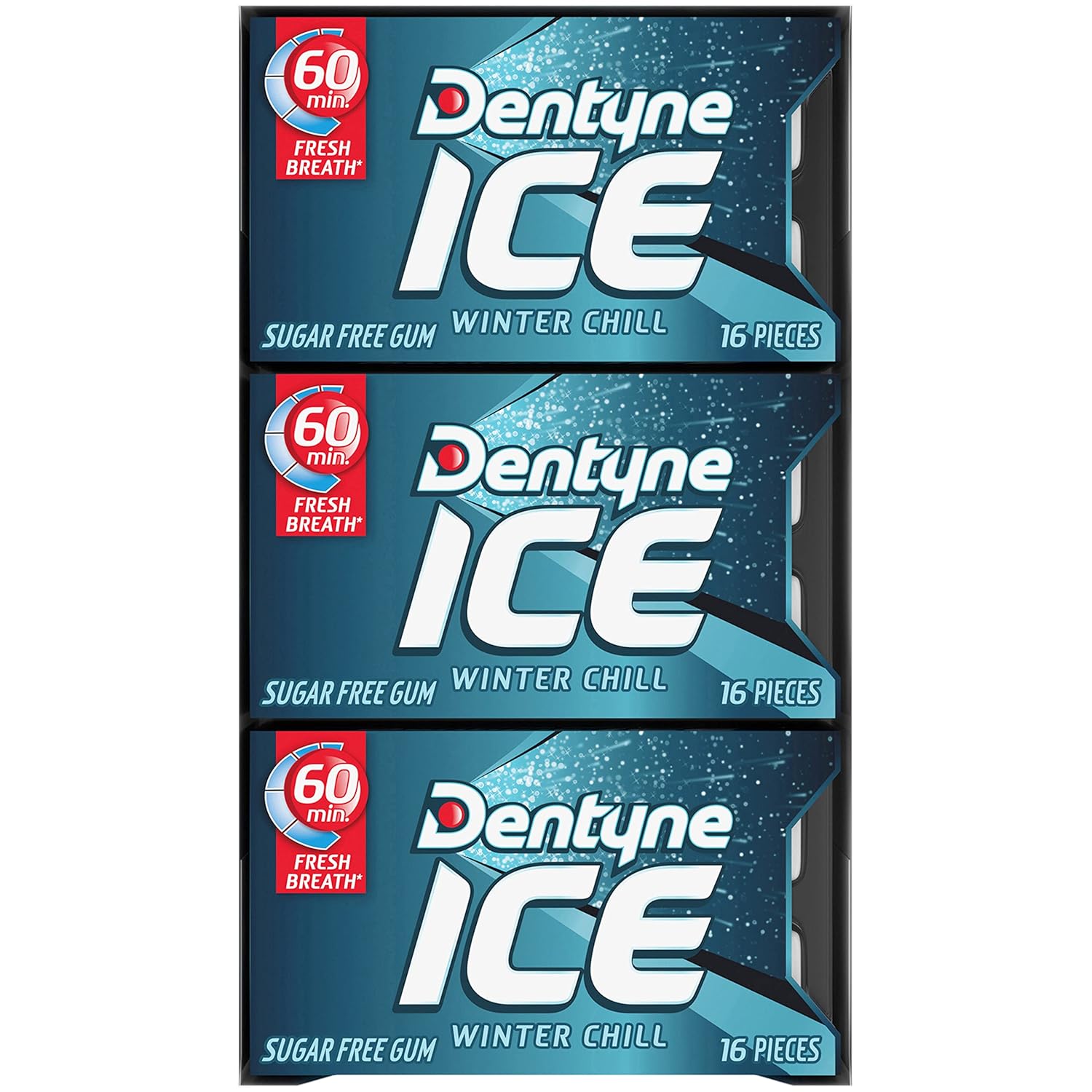 Dentyne Ice Winter Chill Sugar-Free Chewing Gum – Individually Wrapped Mints for Tailgates and Rest Stops
