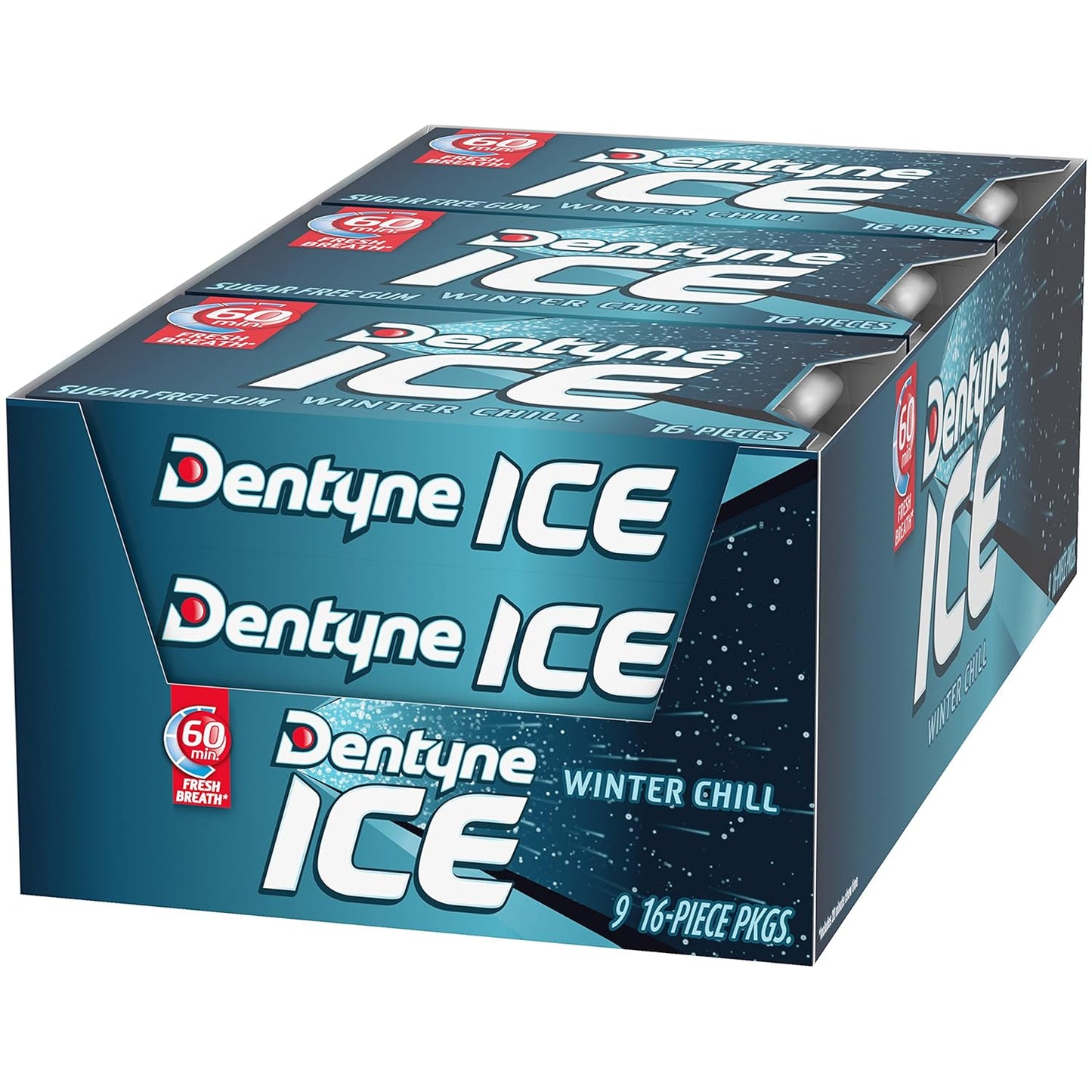 Dentyne Ice Winter Chill Sugar-Free Chewing Gum – Individually Wrapped Mints for Tailgates and Rest Stops