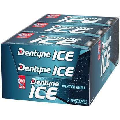 Dentyne Ice Winter Chill Sugar-Free Chewing Gum – Individually Wrapped Mints for Tailgates and Rest Stops