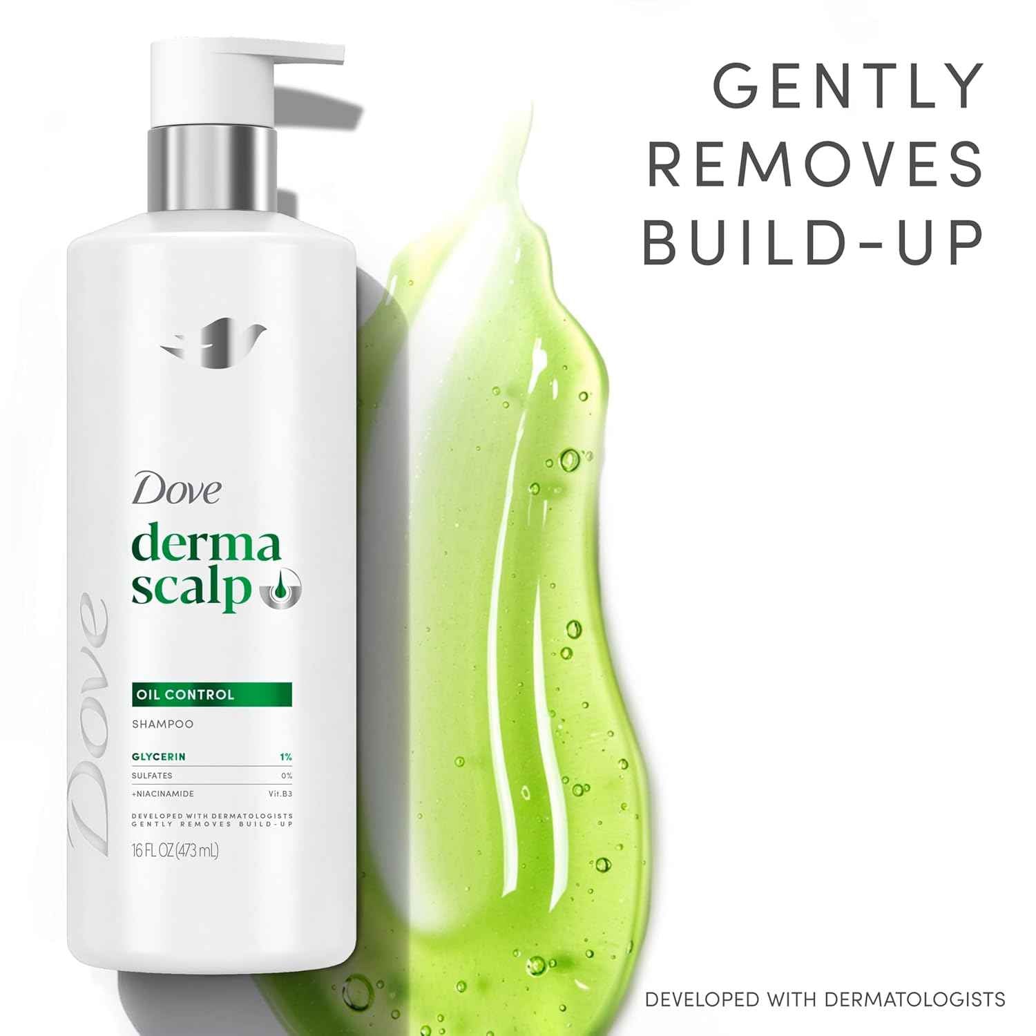Dove Derma Scalp Oil Control Shampoo – Travel-Size Friendly 16 oz Wash for Gym Bags and Hotel Stays
