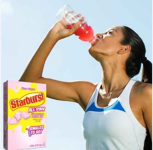 Starburst Singles To Go Zero-Calorie Cherry Powdered Water Flavorer for Mindful Meal Prep and Wellness Counters