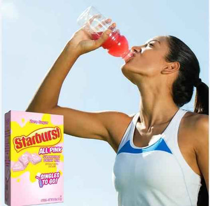 Starburst Singles To Go Zero-Calorie Cherry Powdered Water Flavorer for Mindful Meal Prep and Wellness Counters
