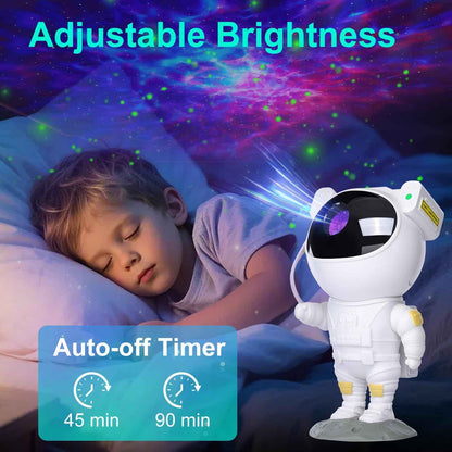 AstraStar Astronaut Star Projector – Safe LED Night Light for Kids Bedroom and Nursery, Cool-to-Touch Lamp with Auto Shutoff