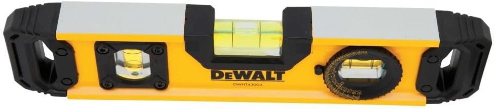 DEWALT 9 Inch Magnetic Torpedo Level – Weather-Resistant Tool for Patio Build and Site Setup
