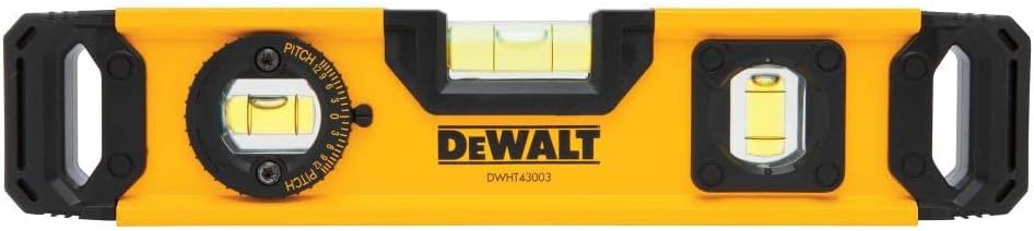DEWALT 9 Inch Magnetic Torpedo Level – Weather-Resistant Tool for Patio Build and Site Setup