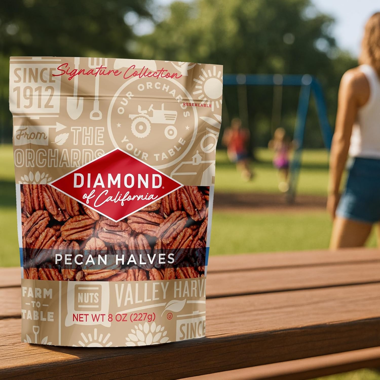 Diamond of California Chopped Pecans – Pre-Chopped Nut for DIY Trail Mix and Cooler Snacks, Portable Pantry Item for Car Camping