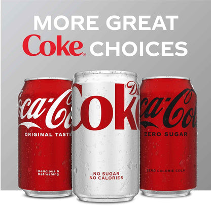 Diet Coke Zero Calorie Cola – Travel-Friendly Sparkling Drink for Camping Trips, 16.9 fl oz Bottles (6 Pack)