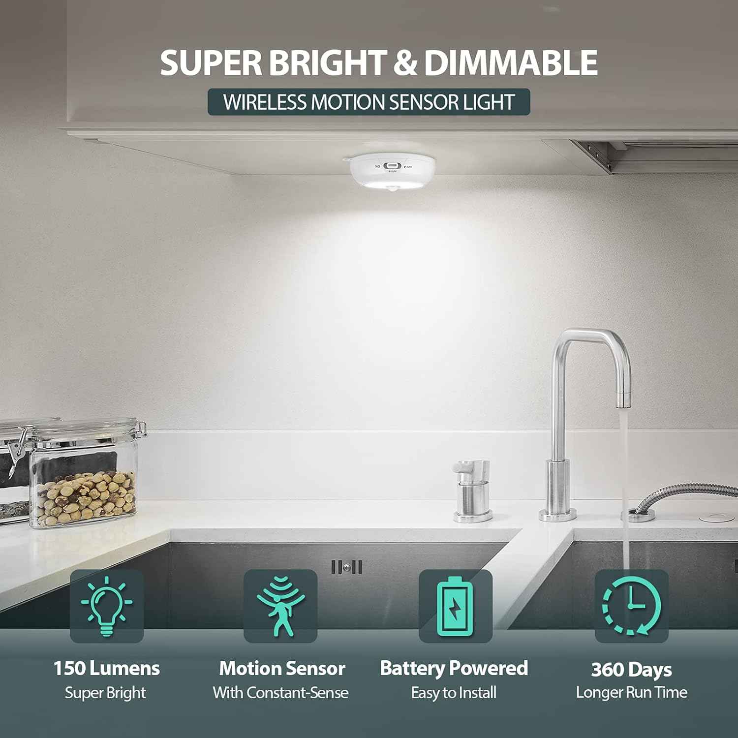 BLS Motion Sensor Night Light – Child-Safe Battery Powered Glow for Nursery and Bedtime