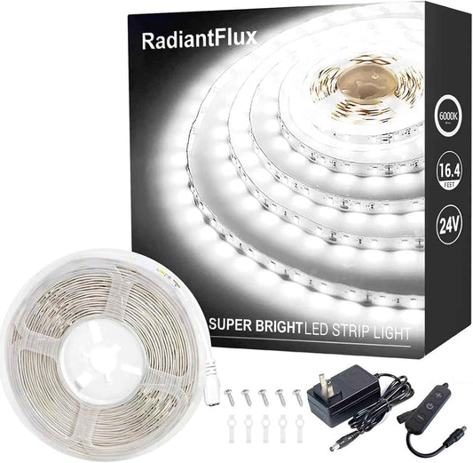LumGlow 24V LED Strip Lights – Low-Voltage Flameless Bedroom Lighting Safe for Kids, Pets, and Overnight Use