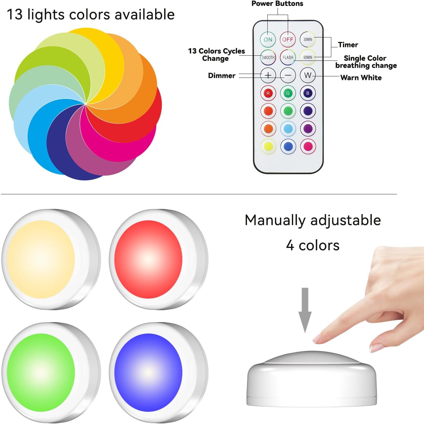 dimmable brightness with auto-off timer and last-setting memory function
