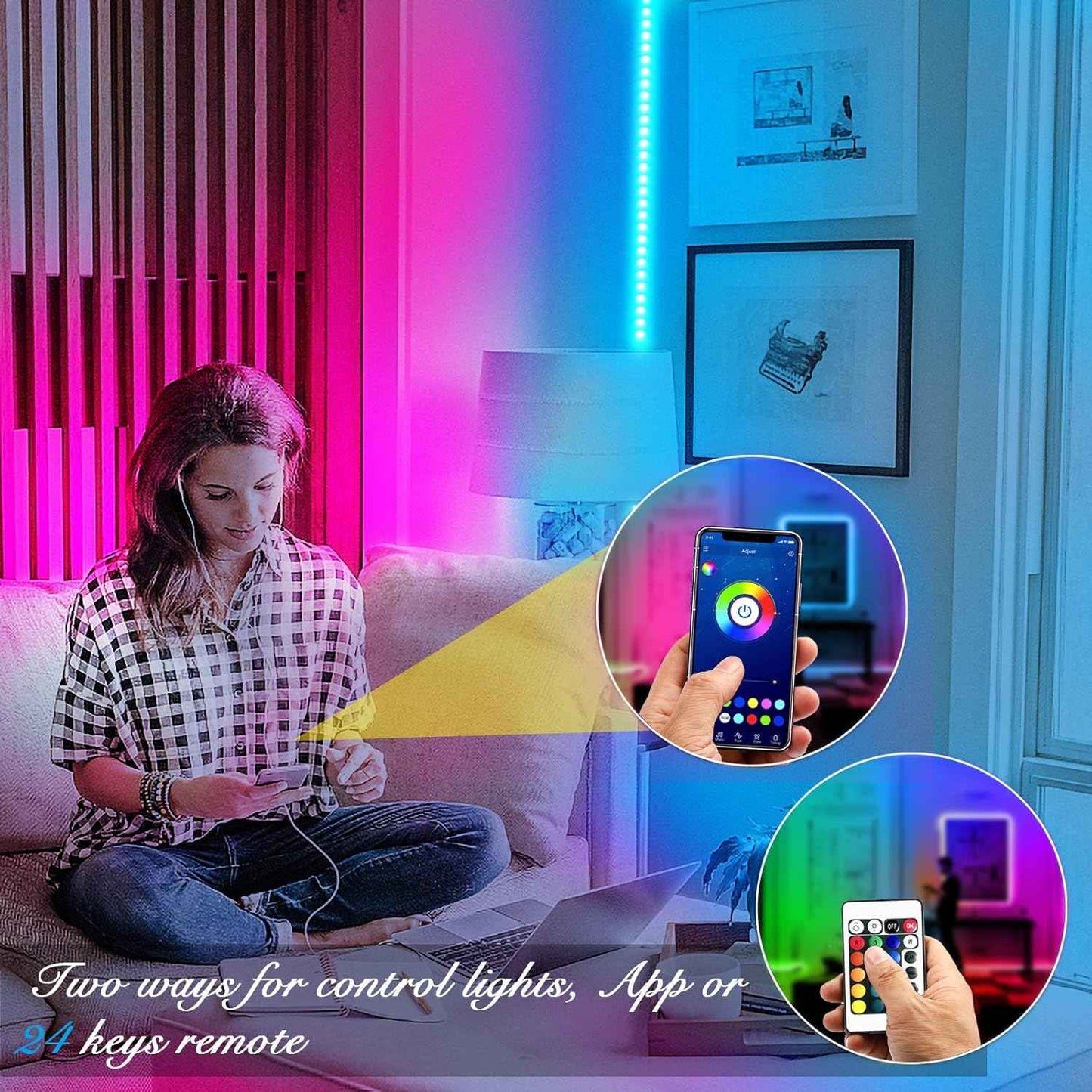 DAYBETTER RGB LED Strip Lights – Relaxing Color Therapy Lighting for Meditation and Self Care