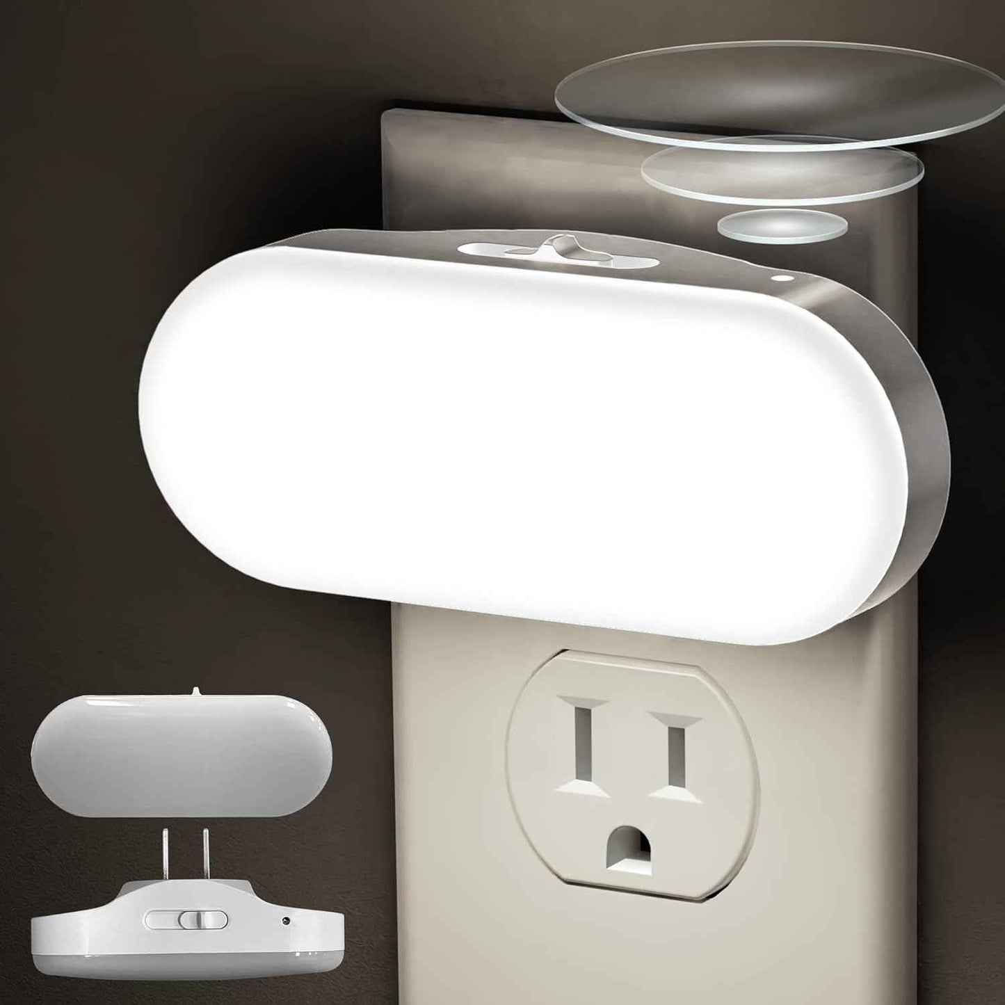DORESshop Plug-in Night Light with Motion-Free Light Sensor – Cool-Running 1W LED Night Light Safe Around Kids, Pets, and Elderly