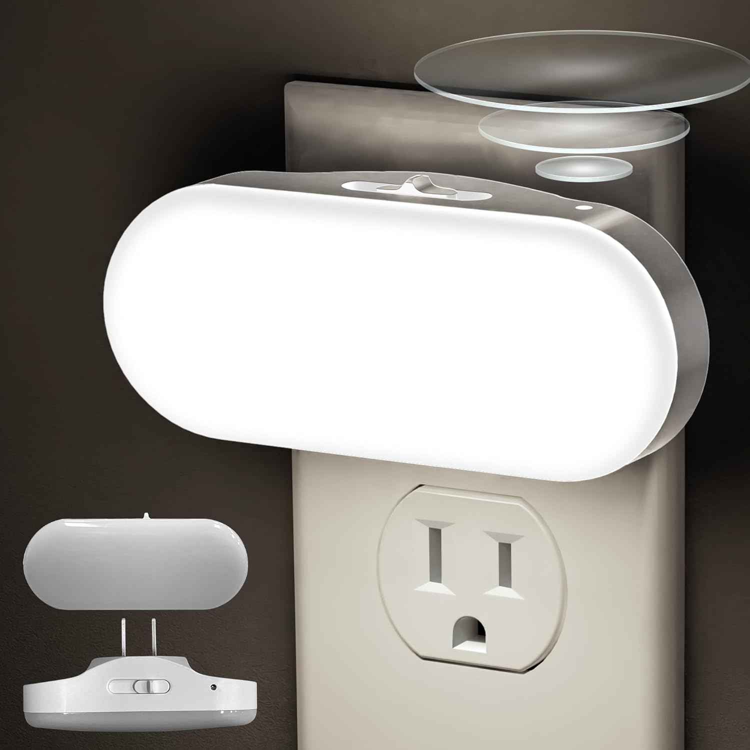 DORESshop Plug-in Night Light with Motion-Free Light Sensor – Cool-Running 1W LED Night Light Safe Around Kids, Pets, and Elderly