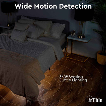 LuminAura Conceal Motion Light – Compact 3x3 LED for Intentional Minimalist Bedrooms