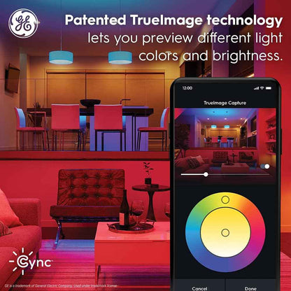 GE Cync Matter Compatible RGB Strip – Study Room Productivity Setup, Tunable White Desk Backlight for Deep Work Sessions